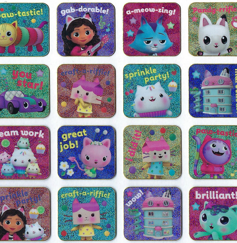 Paper Projects 01.70.30.051 Gabby's Dollhouse Everyday Reward Includes 56 Sparkly Stickers | Colourful Chart is Wipe-Clean  Mulitcoloured  29.7cm x 42cm - Image 5